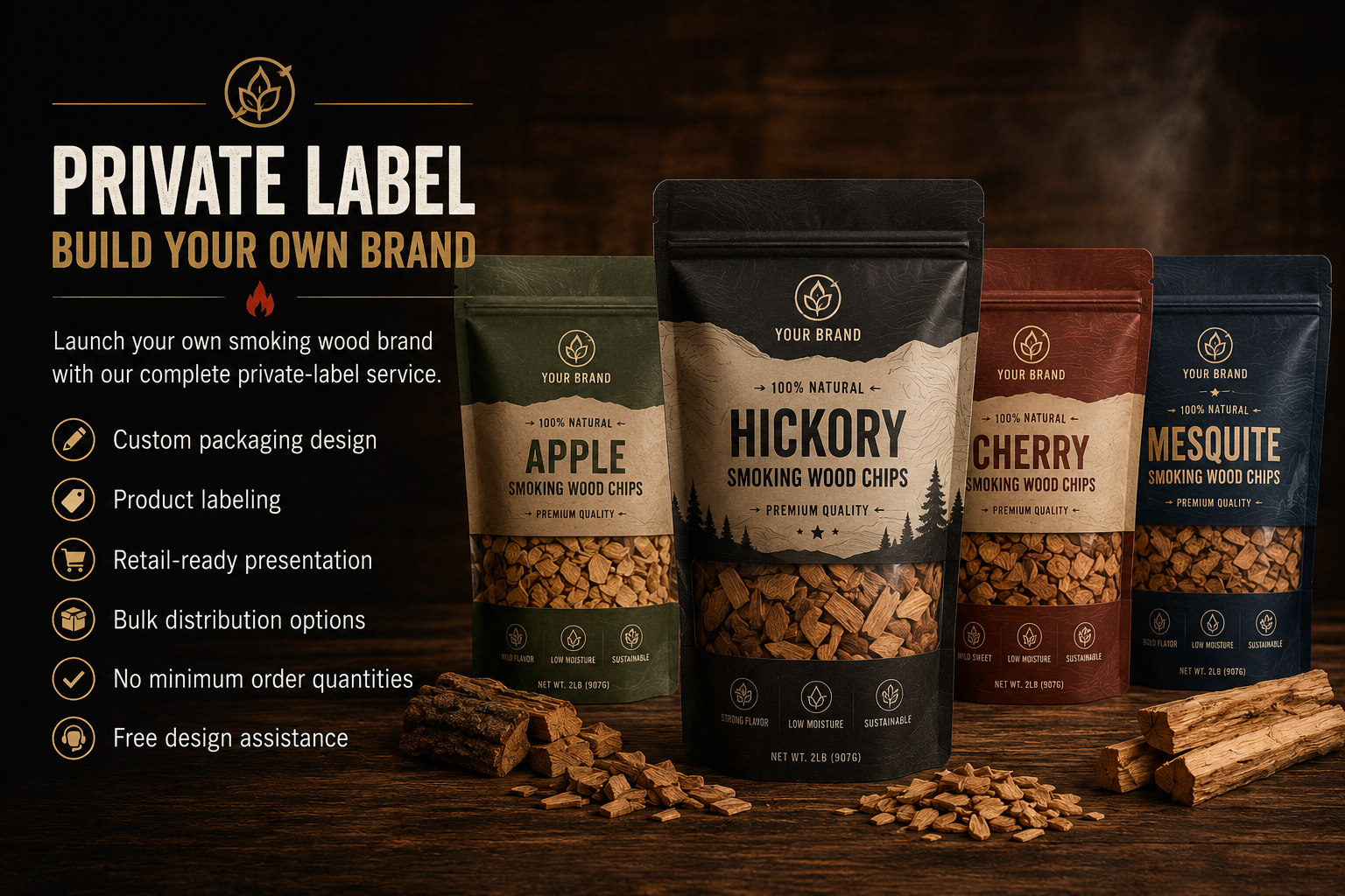 Private-label BBQ product packaging